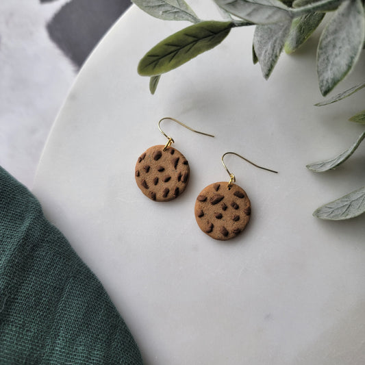 Chocolate Chip Cookie Earrings