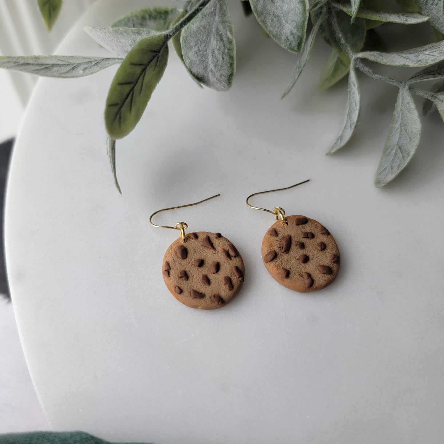 Chocolate Chip Cookie Earrings