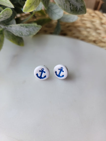 Anchor Stud Earrings