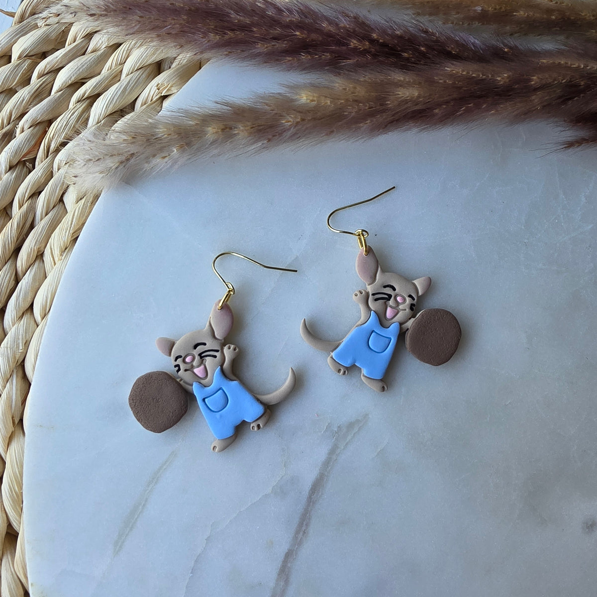 Bookish Mouse and Cookie Earrings