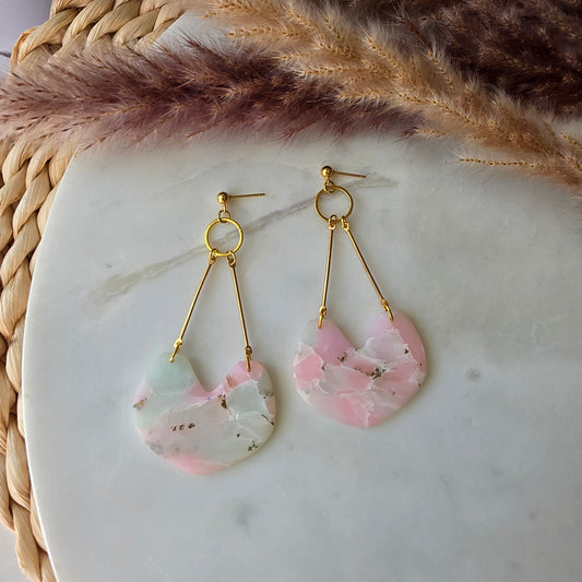 Aadya Earrings in Rainbow Quartz