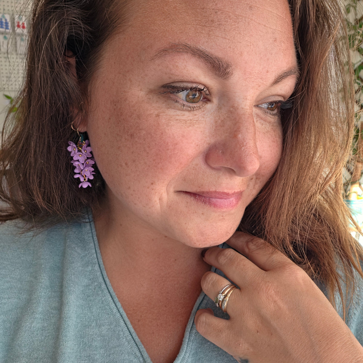 Lilac Bunch Earrings