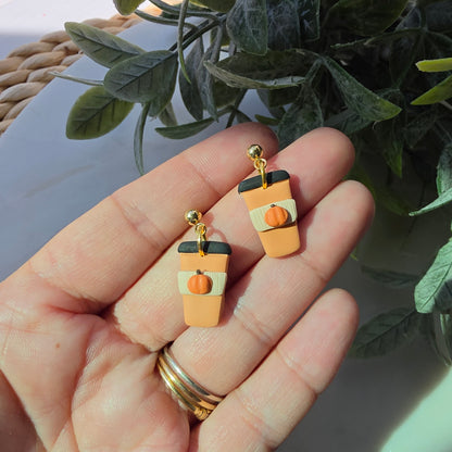 Pumpkin Spice Latte Earrings