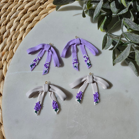 Lilac Bow Earrings