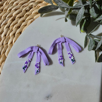 Lilac Bow Earrings
