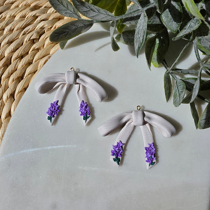 Lilac Bow Earrings