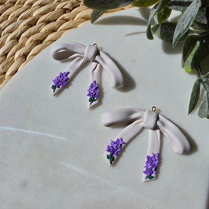 Lilac Bow Earrings