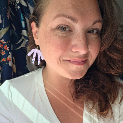 Lilac Bow Earrings