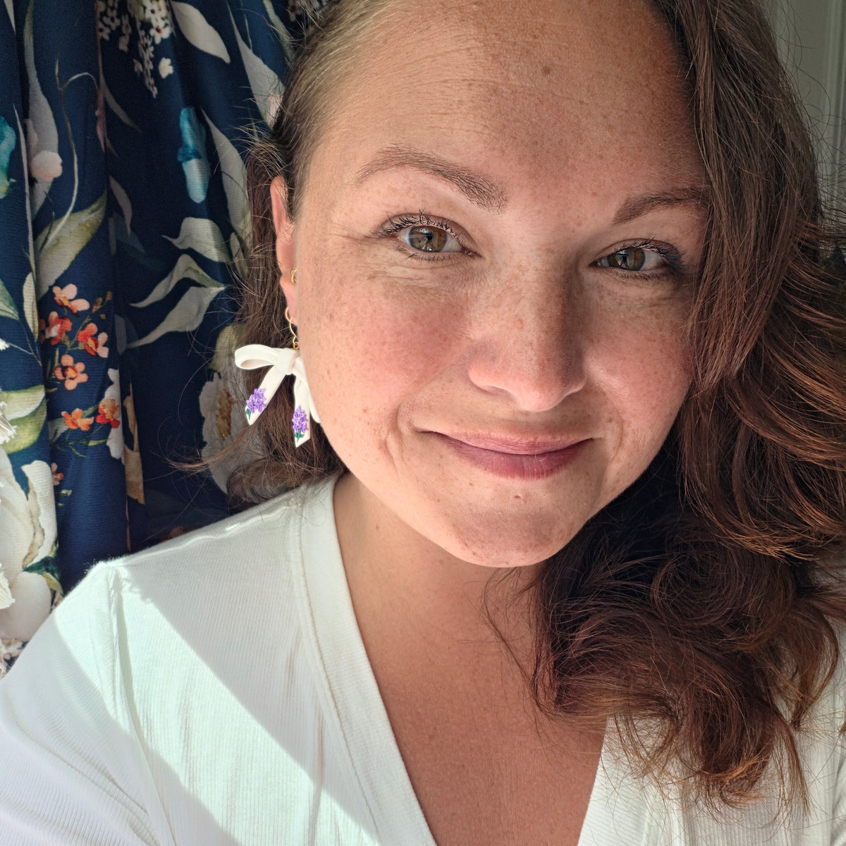 Lilac Bow Earrings