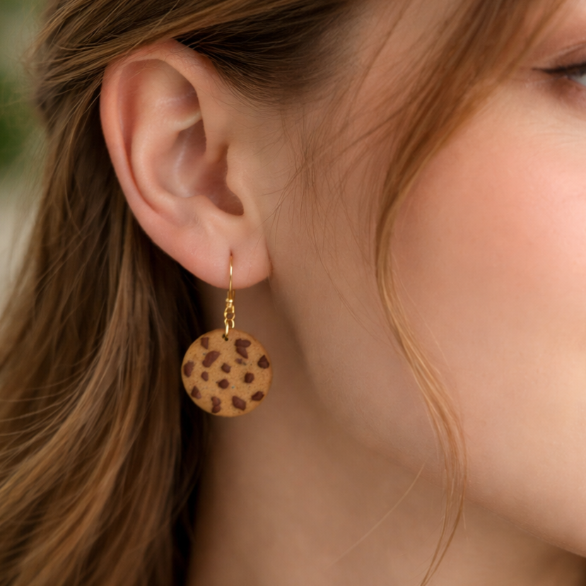 Chocolate Chip Cookie Earrings
