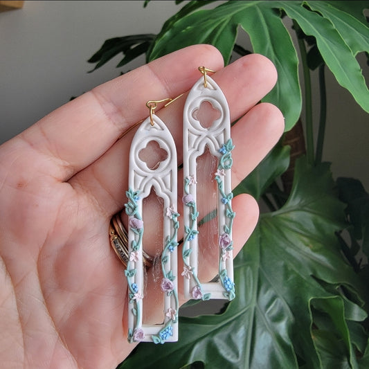 Floral Stained Glass Earring