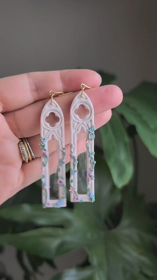 Floral Stained Glass Earring