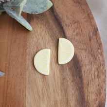 Load image into Gallery viewer, Mini Lemon Wedge Stud Earrings
