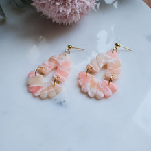 Load image into Gallery viewer, Devin Earrings in Peach Marbled
