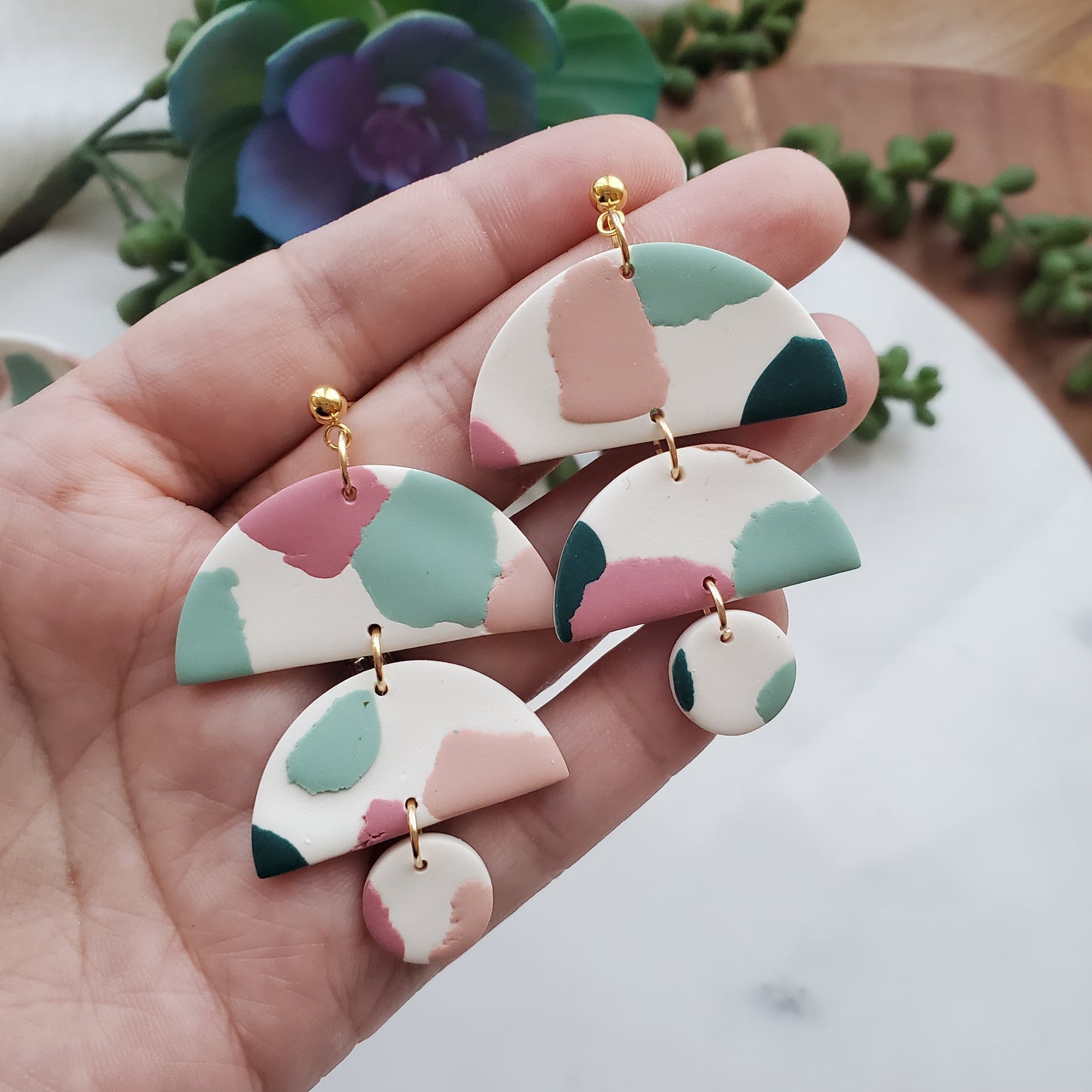 Sasha Earrings in Terrazzo