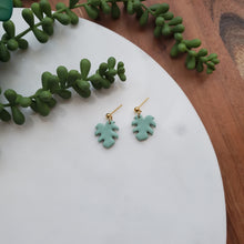 Load image into Gallery viewer, Mini Monstera Leaf Earrings
