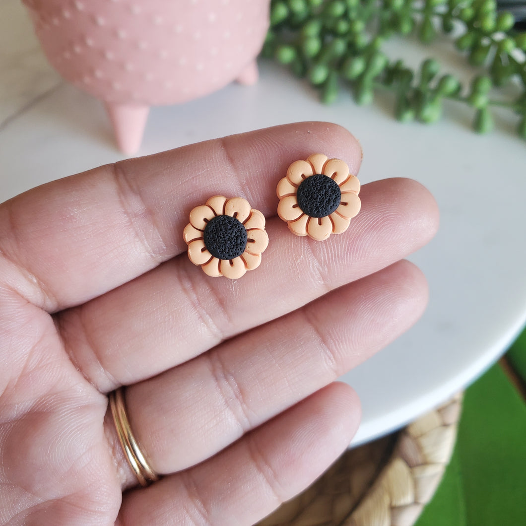 Mini Sunflower Stud Earrings