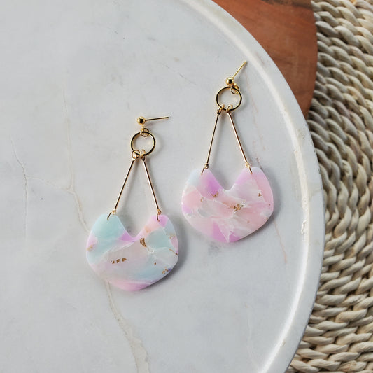 Aadya Earrings in Rainbow Quartz