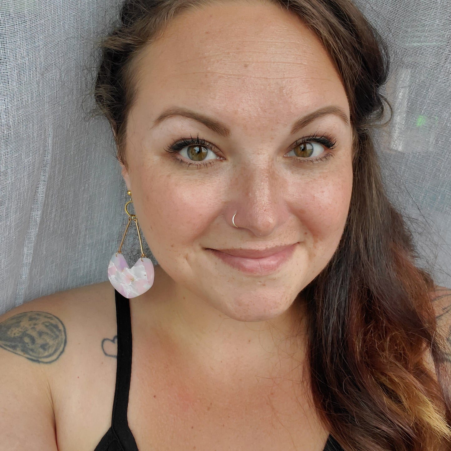 Aadya Earrings in Rainbow Quartz