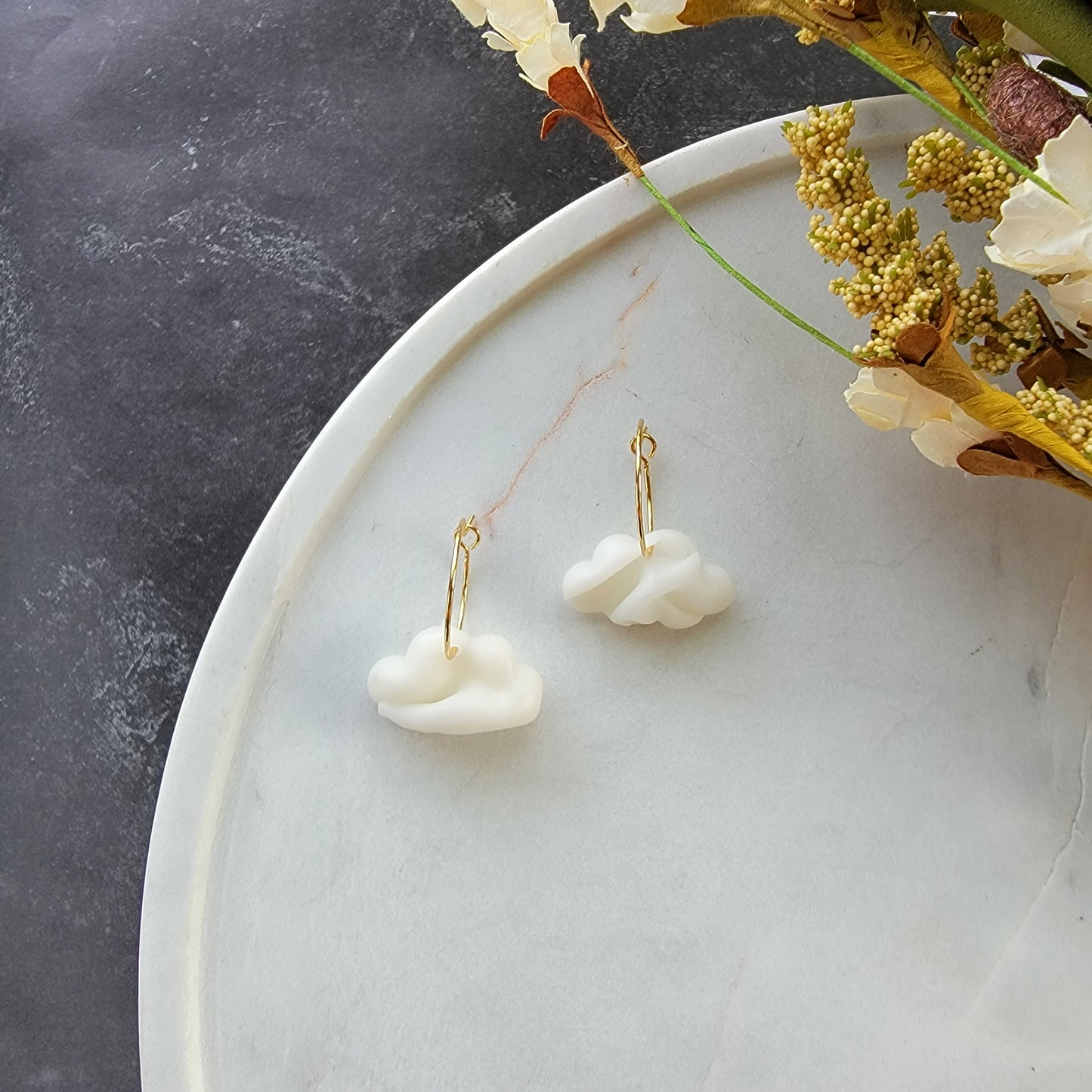 Puffy Cloud Hoops