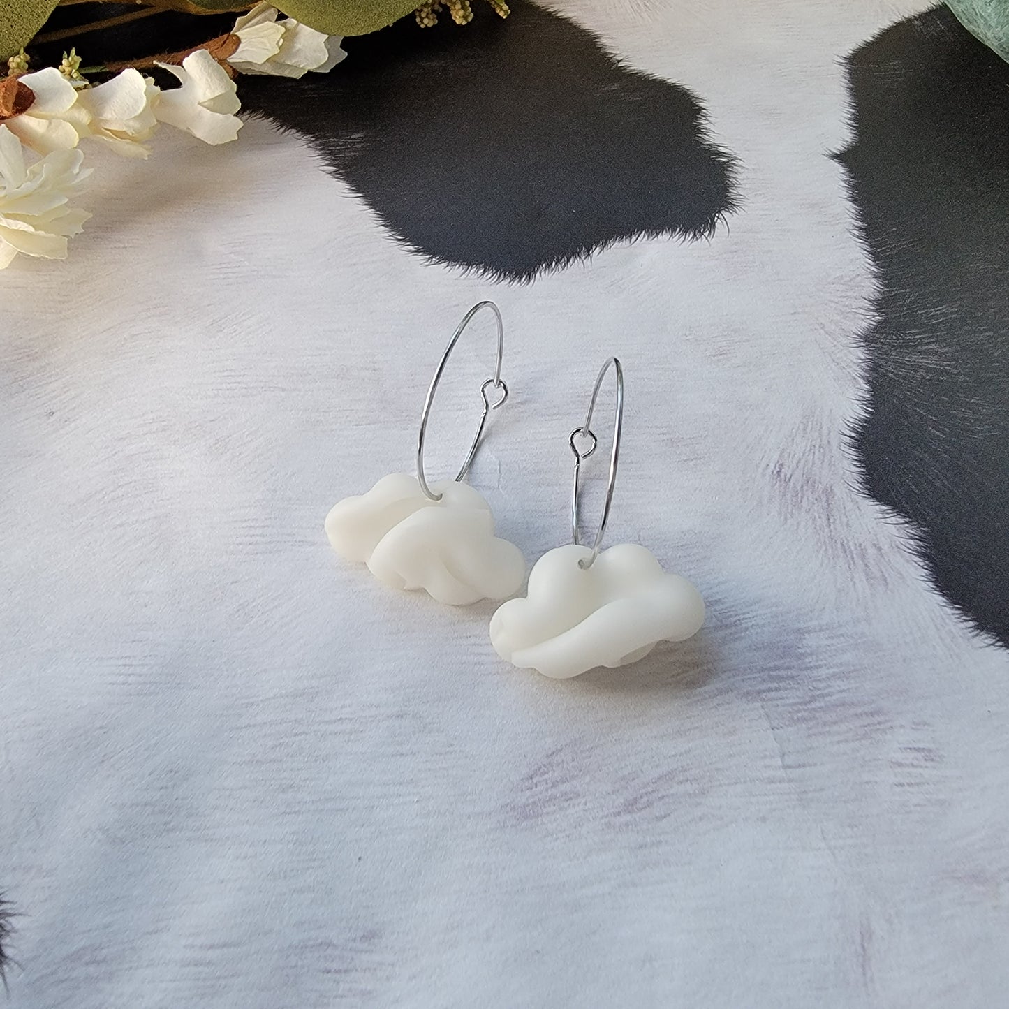 Puffy Cloud Hoops