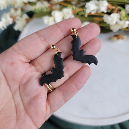 Black Bat Earrings