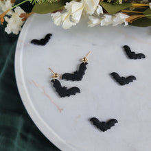 Load image into Gallery viewer, Black Bat Earrings

