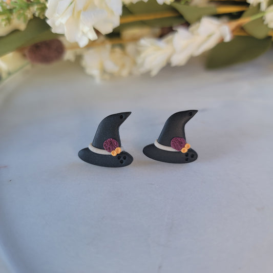 Bad Witch Hat Studs