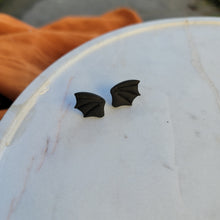 Load image into Gallery viewer, Bat Wing Studs in Black
