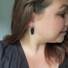 Load image into Gallery viewer, Coffin Earrings in Black
