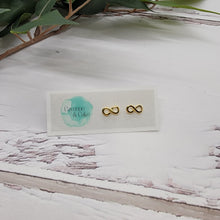 Load image into Gallery viewer, Gold Infinity Stud Earrings
