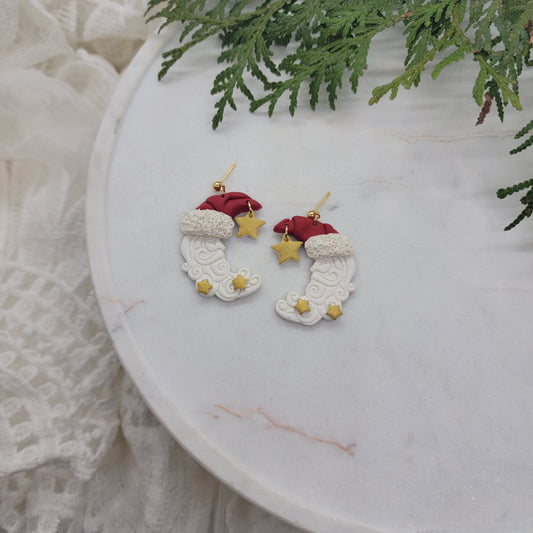 Santa Moon Earrings