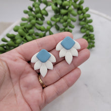 Load image into Gallery viewer, Jara Earrings in Blue and White
