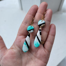 Load image into Gallery viewer, Charlie Earrings in Jade Dalmatian Jasper Collage
