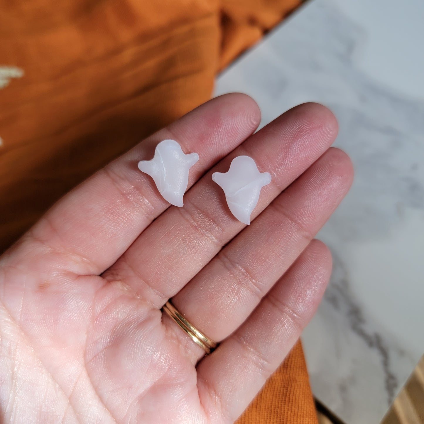 Mini Crystal Ghost Studs