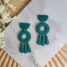 Load image into Gallery viewer, Statement Earrings in Roman Green
