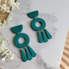 Load image into Gallery viewer, Statement Earrings in Roman Green
