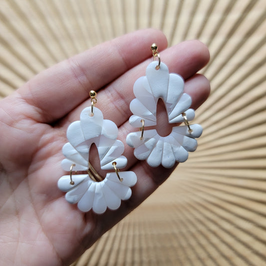 Devin Earrings in Icy Marble