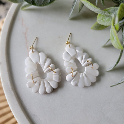 Devin Earrings in Icy Marble