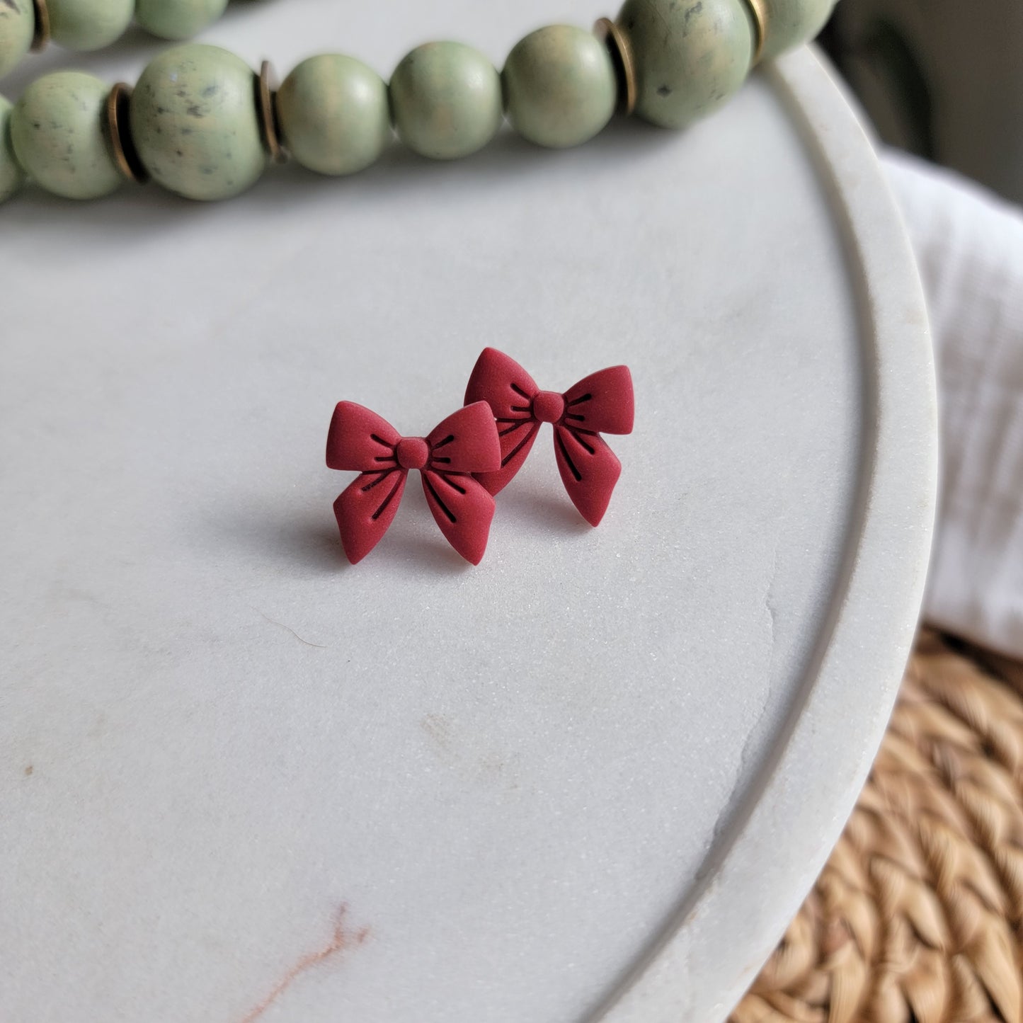 Bow Studs in Red