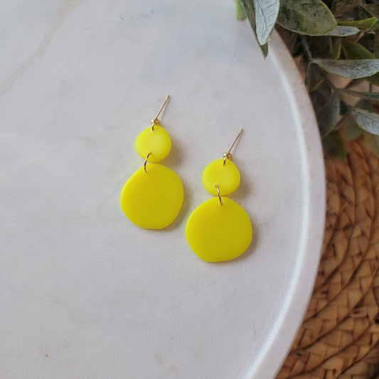 Bri Earrings in Neon Yellow