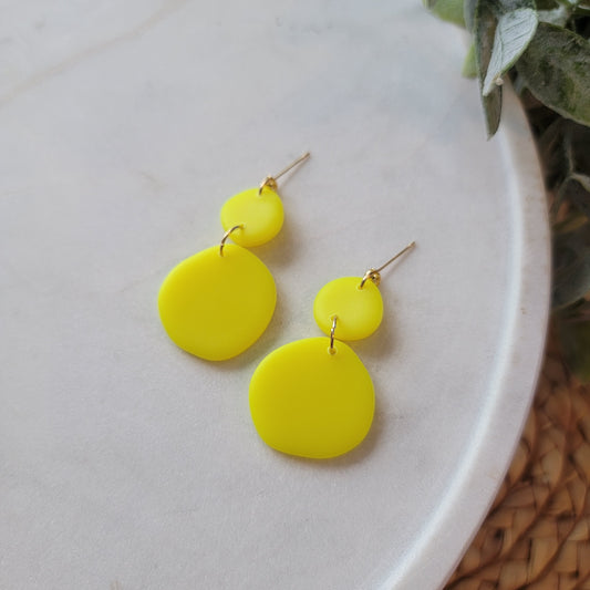 Bri Earrings in Neon Yellow