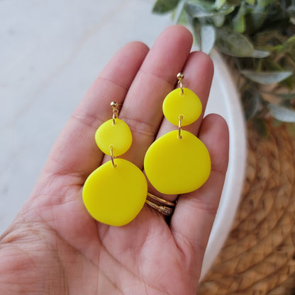 Bri Earrings in Neon Yellow